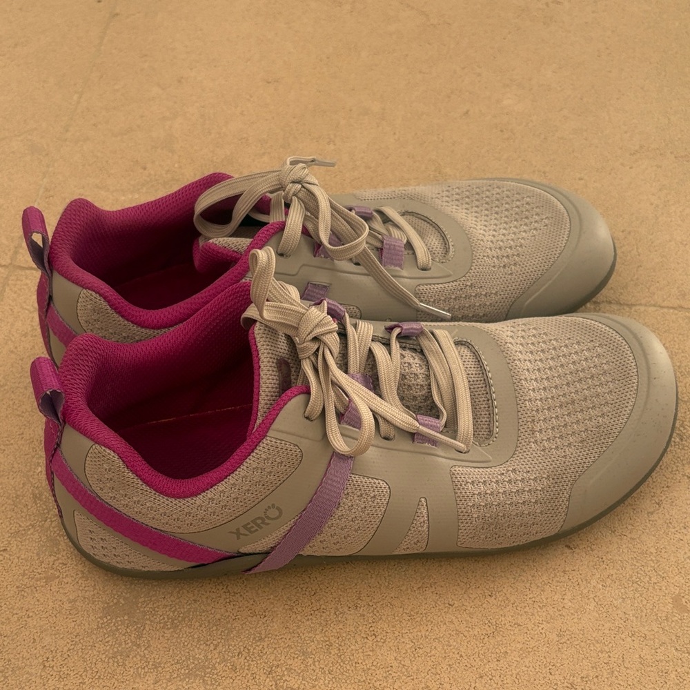 Xero Shoes Women’s Barefoot Athletic Sneakers Gray Pink | Size 9 | Like New